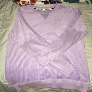 PINK Purple velvet sweater